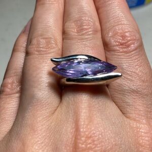Silver 925 ring with Alexandrite stone, Size 6